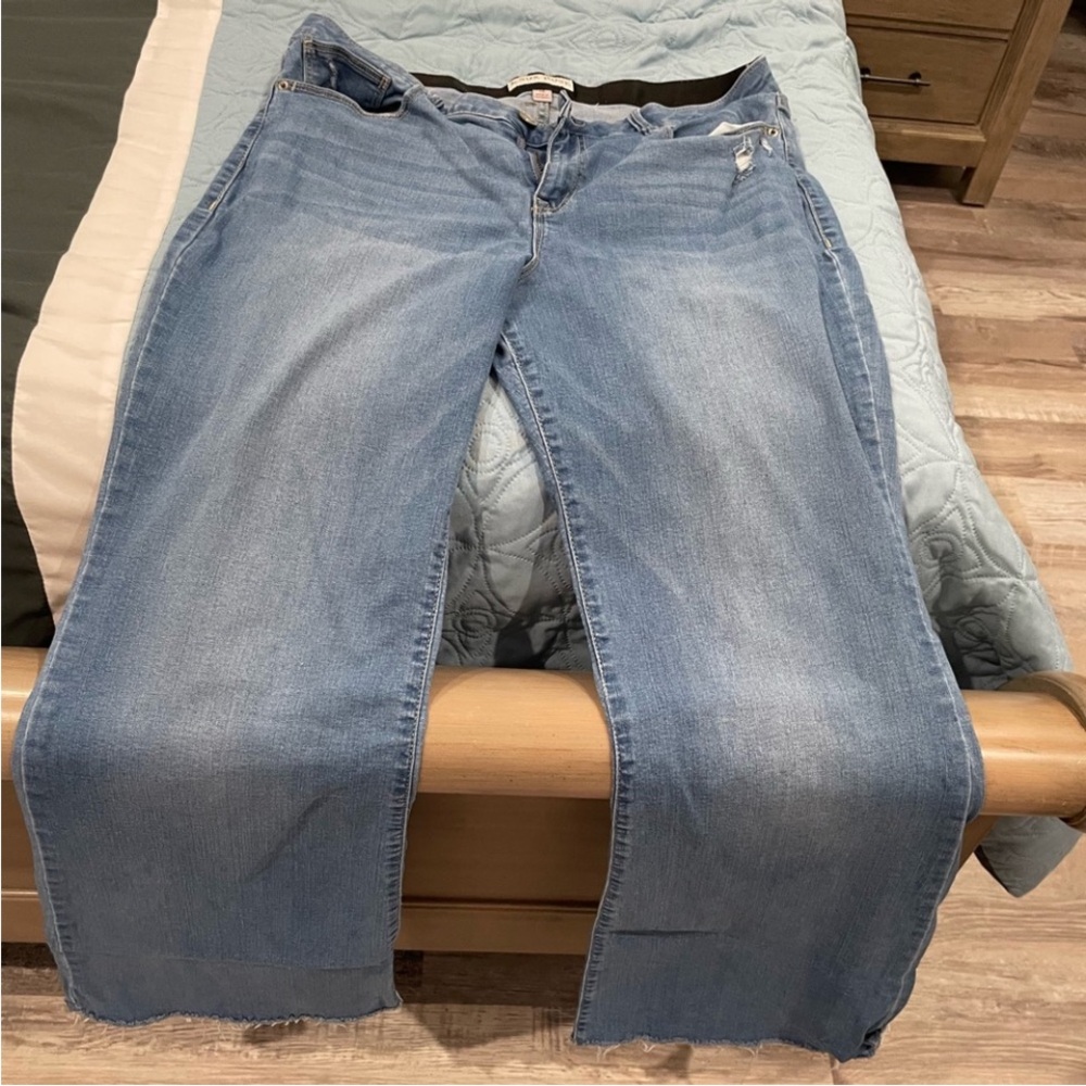 Knox Rose Blue Straight Leg Jeans with Soft Denim